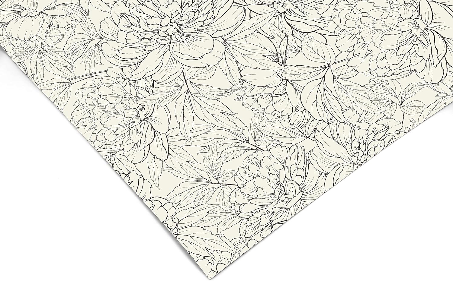 Contact Paper Vintage Floral Cream Shelf Liner Drawer