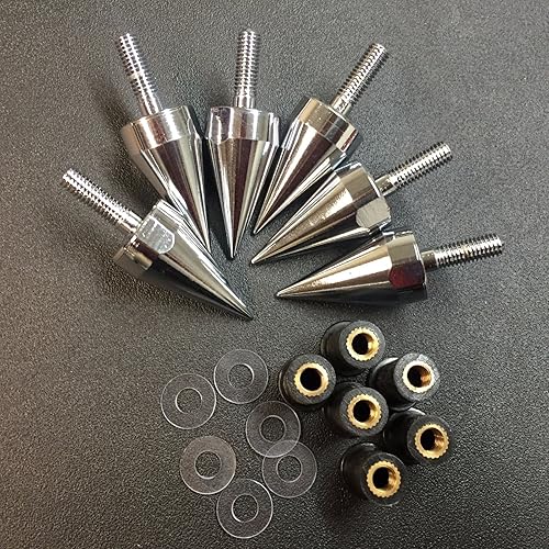 SEMT-- Pernos universales cromados para motocicleta con piezas de montaje compatibles con carenados de parabrisas B074NVVQZD