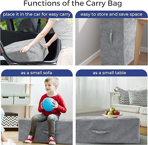 Miniatura 5 de MeMoreCool Colchón plegable triple individual, colchón plegable de espuma triple para adultos, colchón portátil de tres pliegues, cama de invitados