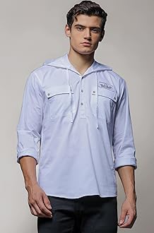 Be Active Men's Solid Slim Fit Cotton Casual Shirt with Spread Collar & Full Sleeves