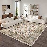 Vista 19 de Rugcomf Alfombra de pasillo de 2' 6'' x 8' lavable, alfombra boho suave, antideslizante, de lana sintética, alfombra vintage para cocina, entrada