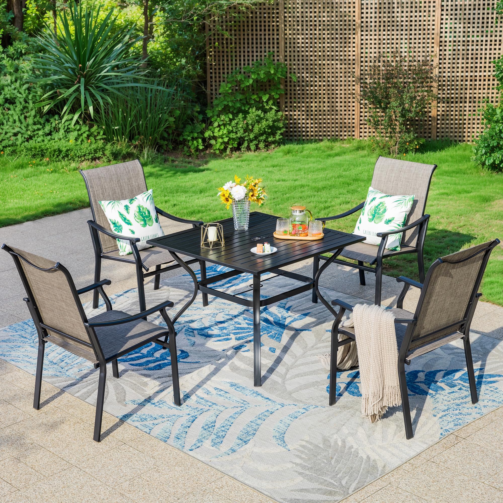 outdoor metal sling chairs
