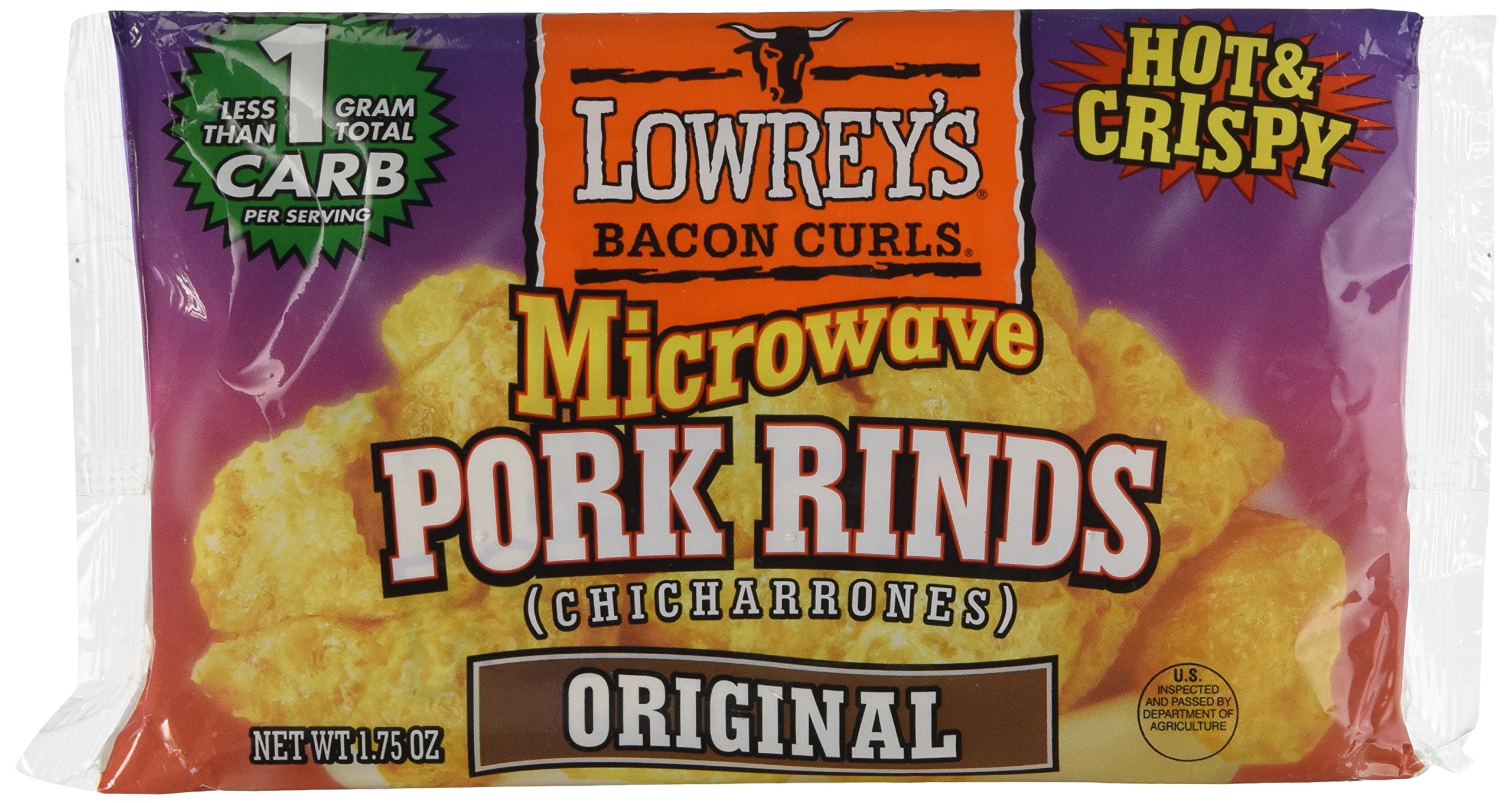 Buy Lowrey's Bacon Curls Microwave Pork Rinds (Chicharrones), Original