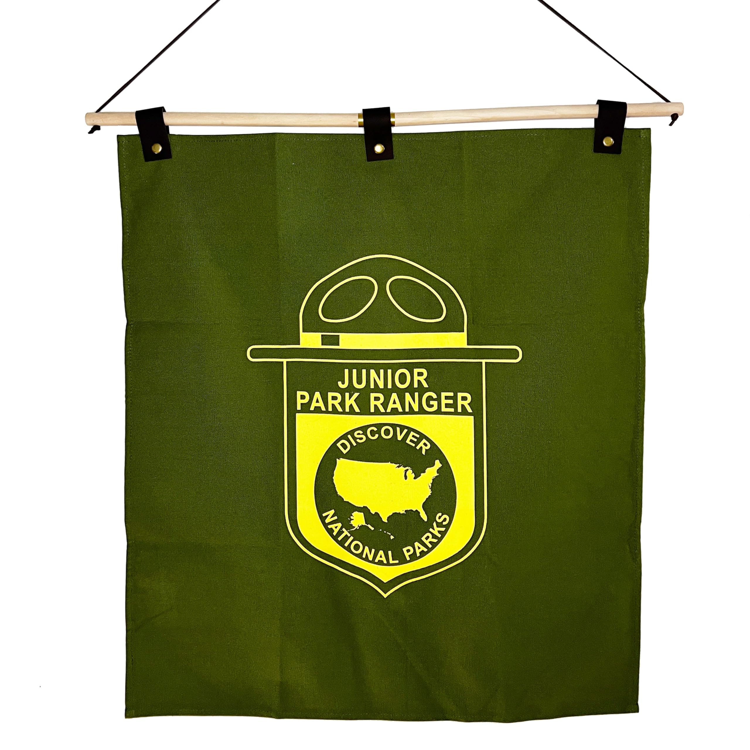 National Park Junior Ranger Scout Badges Display Banner Plus – XL Enamel Pin & Patch Organizer | 27.5 × 23.5 in Adventure Display for National Park Collectors & Outdoor Kids by Dream America USA