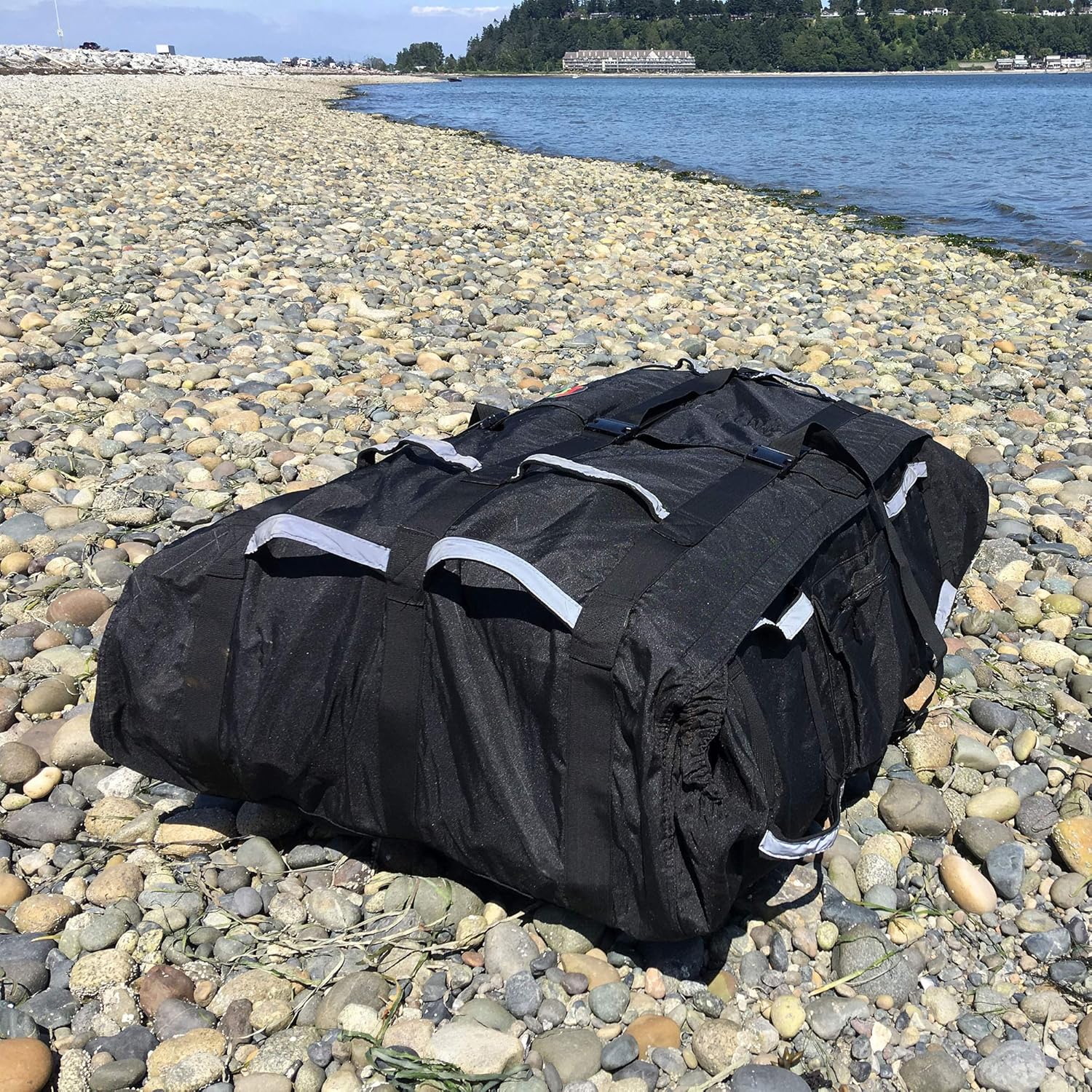 Seamax Foldable Inflatable Boat (Hull) Storage and Carrying Bag, with Sunlitec Fabric, Reflective Handles