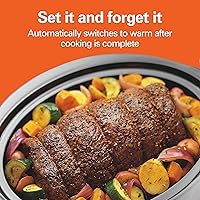 Vista 3 de Hamilton Beach Olla de cocción lenta programable de 7 cuartos de galón con programación flexible y fácil, 5 tiempos de cocción, vajilla y tapa apta