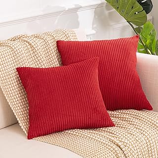 large red cushion covers