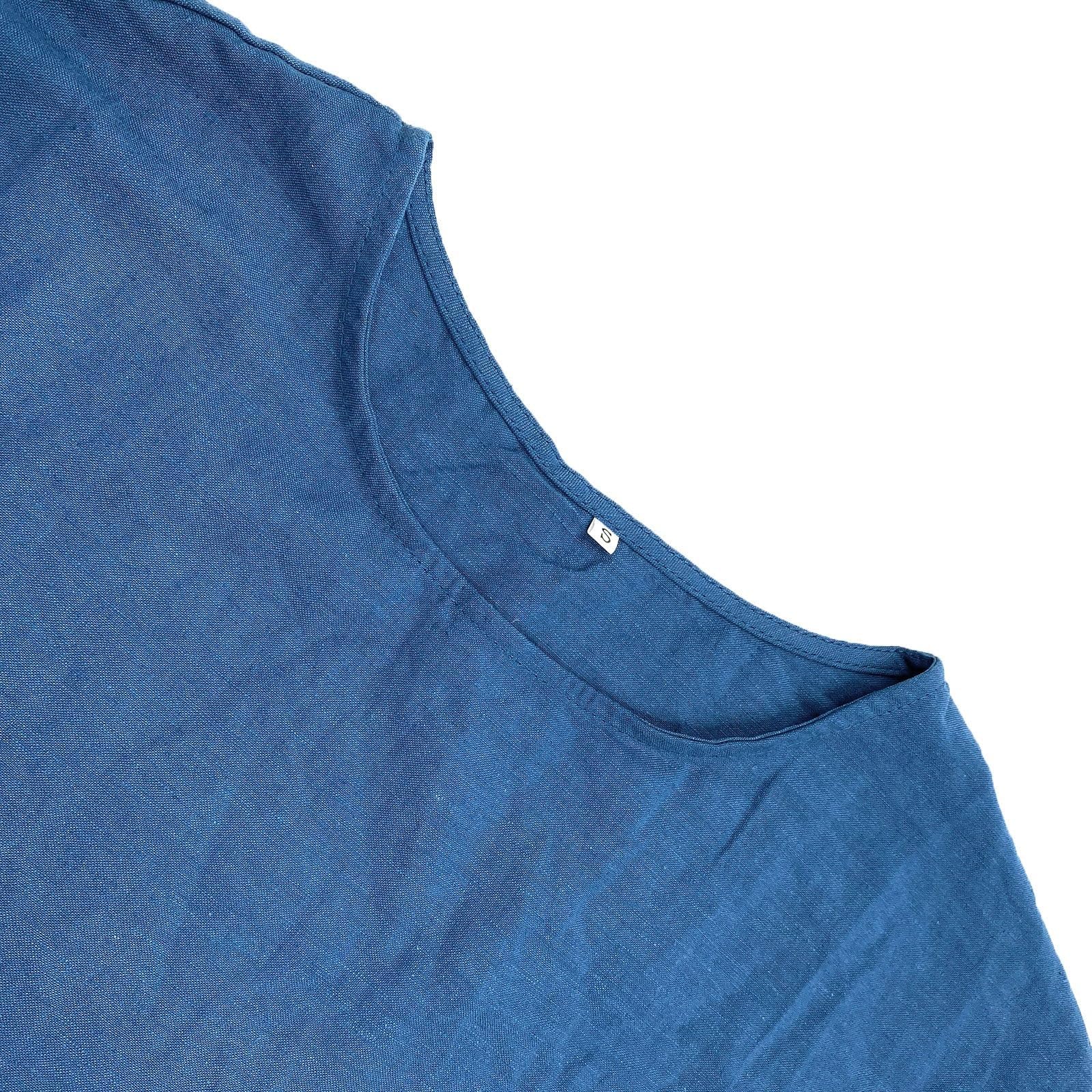 Vestito estivo da donna, abito dritto e largo, abito lungo da donna, abito lungo a maniche corte, con tasche