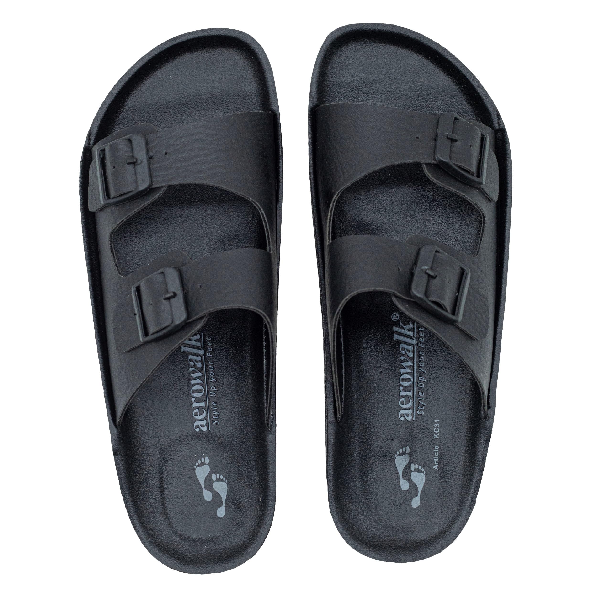 AEROWALK Stylish T-Shape Fashion Slipper for Men | Comfortable | Lightweight | Anti Skid | Casual Office Footwear (KC31)