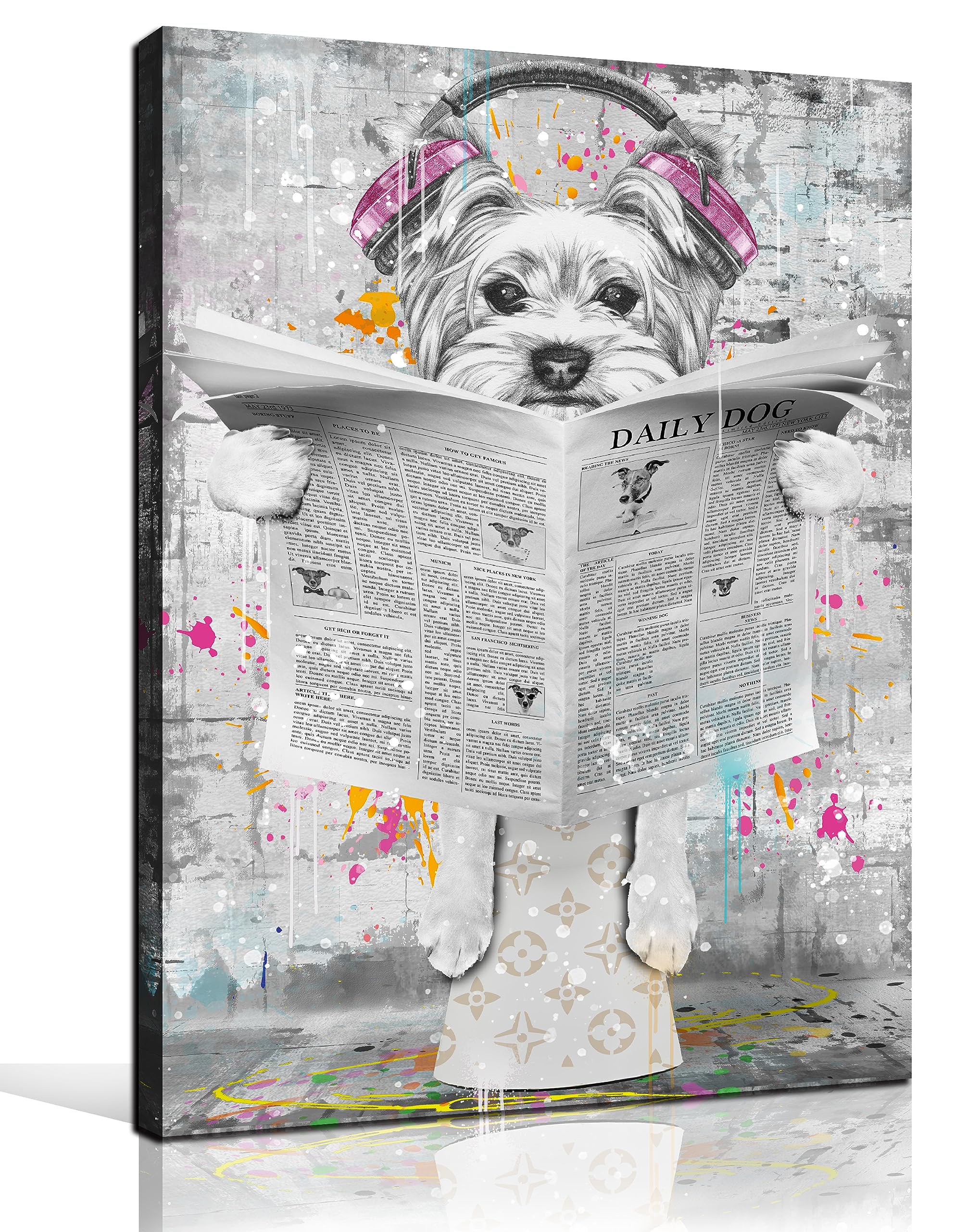 ENTANUB Graffiti Dog Canvas