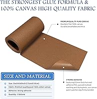 Vista 2 de KING MOUNTAIN - Parche de lona para colocar con la plancha, 3 x 60 pulgadas, parche de reparación de tela 100% de algodón, impermeable; para sofás