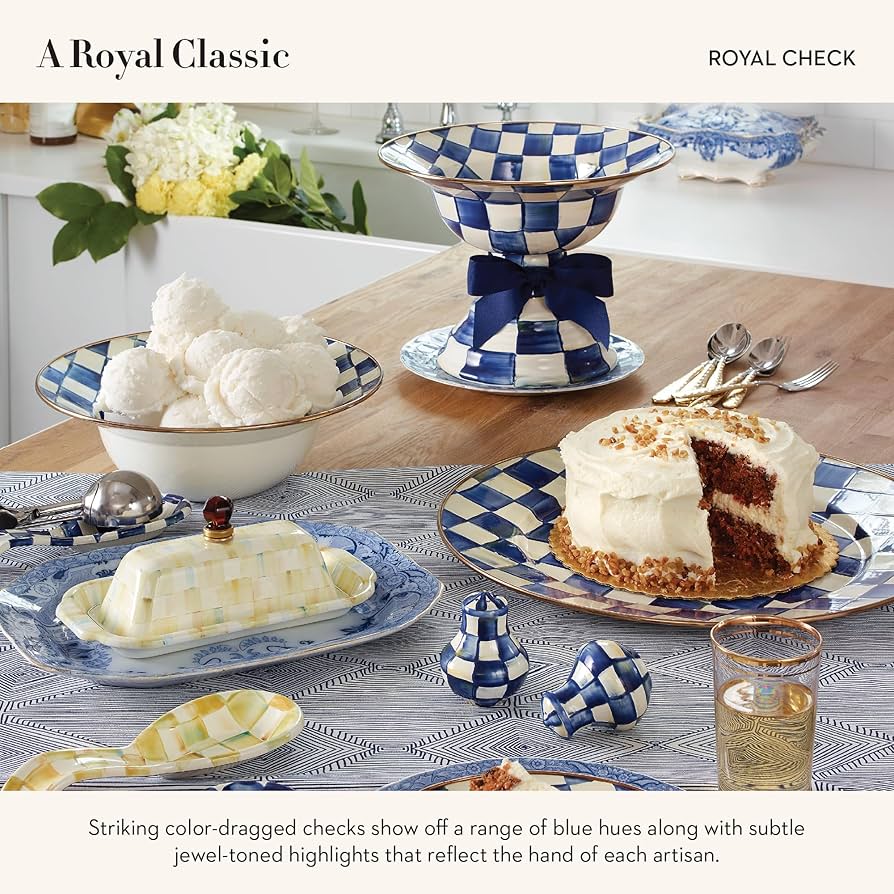 Amazon.com | MACKENZIE-CHILDS Enamel Serving Bowl, Enamel