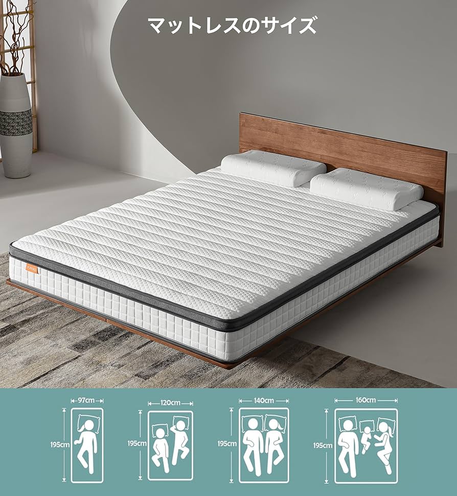 KAIIAO メモリーフォームハイブリッドマットレス 25cm セミダブル Amazon｜KAIIAO メモリーフォームハイブリッドマットレス 25cmの