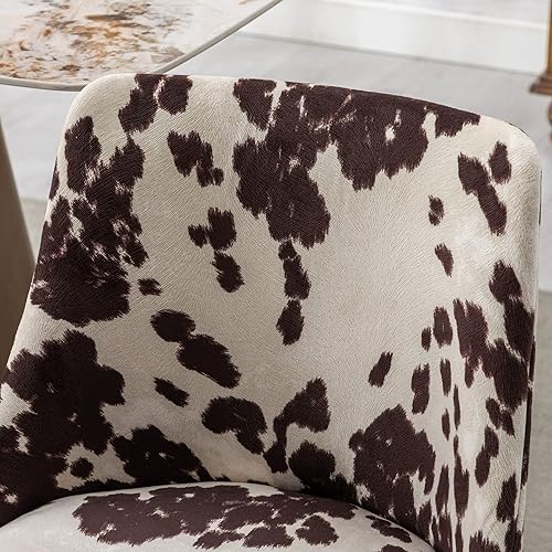 Miniatura 4 de DM Furniture Juego de 2 sillas de comedor modernas de mediados de siglo, sillas de terciopelo tapizadas, sillas auxiliares de madera para sala de