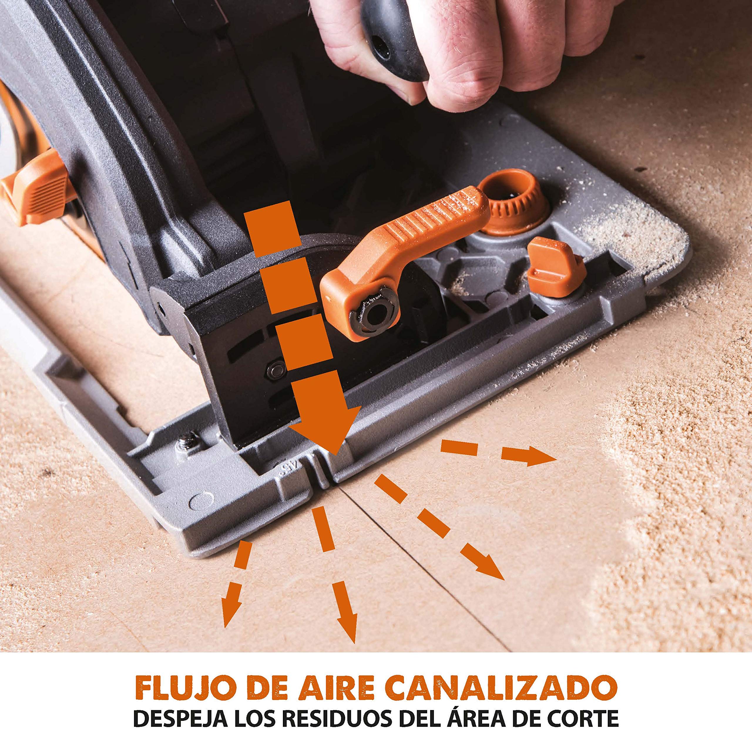 EVOLUTION POWER TOOLS R185CCSX Sierra Circular multimaterial Compatible (Paquete de combinación 1020 mm con guía incluida), 230 V, 185 mm