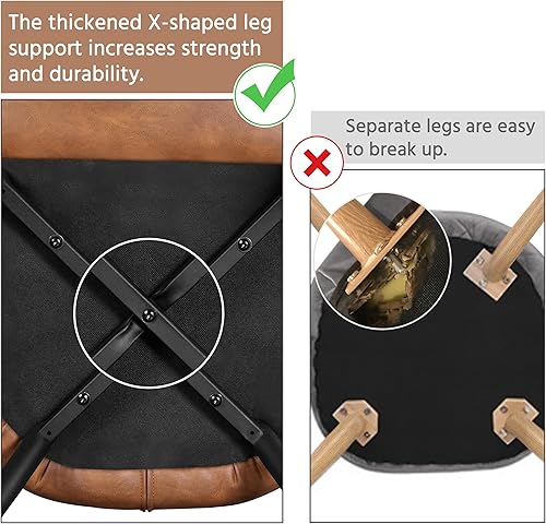 Miniatura 45 de Yaheetech Silla decorativa, sillón moderno y elegante, silla de tocador de tela de lino con patas de metal y respaldo alto para sala de estar,