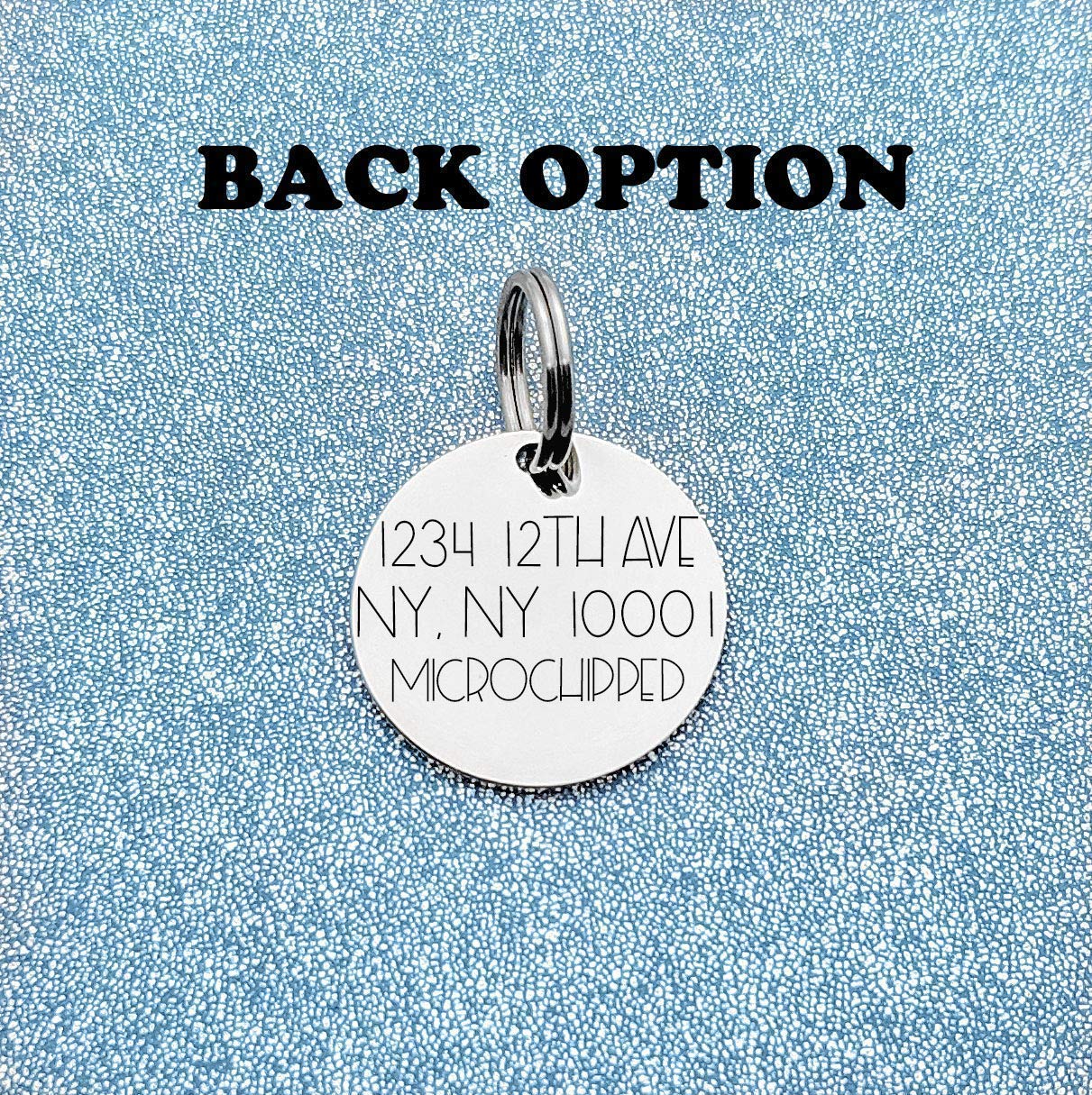 Pet ID Tag Custom Engraved Circle - Choose your font - Choose your design - 3 different sizes!