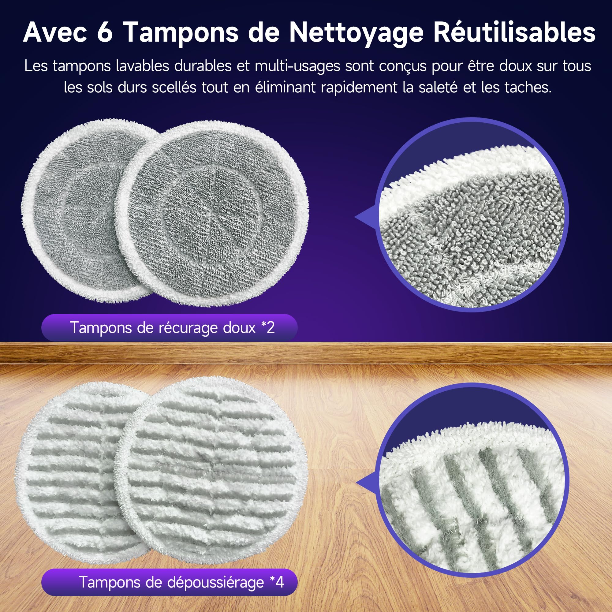 Nettoyeur Vapeur 3 Bars AlfaBot F2 | Élimine 99,9% des Bactéries Sans Produits Chimiques | Pour Sols Durs (Parquet, Carrelage) | Chauffage Express 30s