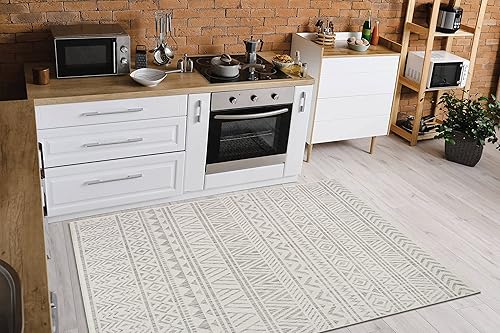 Vista 23 de Adiva Rugs - Alfombra para interior y exterior, tapete fácil de limpiar, resistente a la intemperie y las manchas, para comedor, patio, terraza