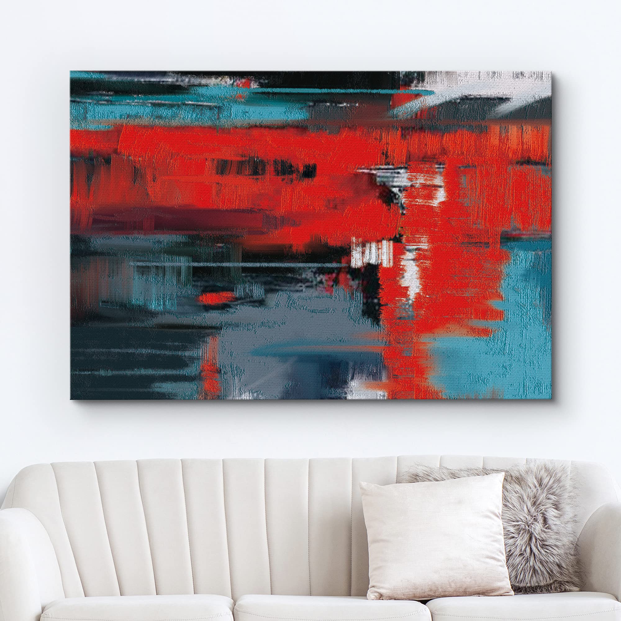 Amazon.co.jp: wall26 キャンバスプリント ウォールアート レッド