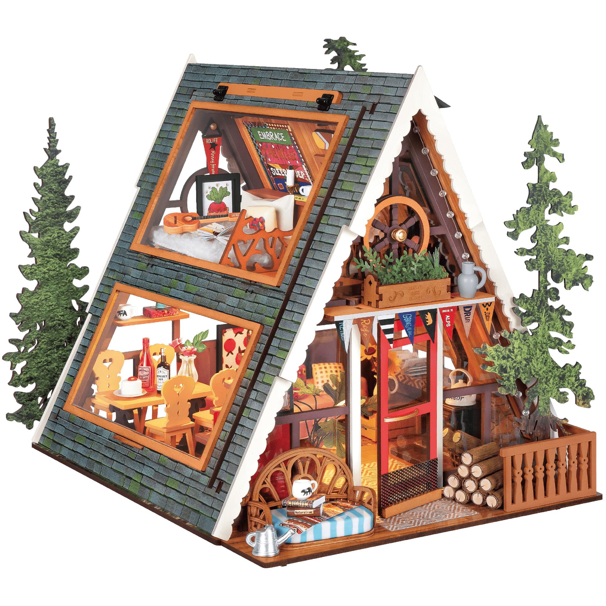 Amazon.com: Rolife DIY Miniature House Kit for Adults, Mini Wooden