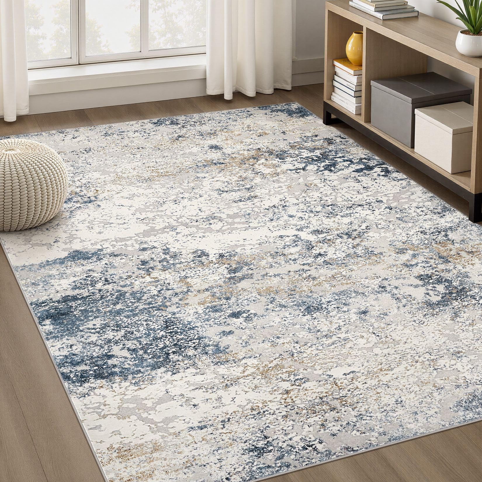 DMOYEST Abstract Beige/Blue