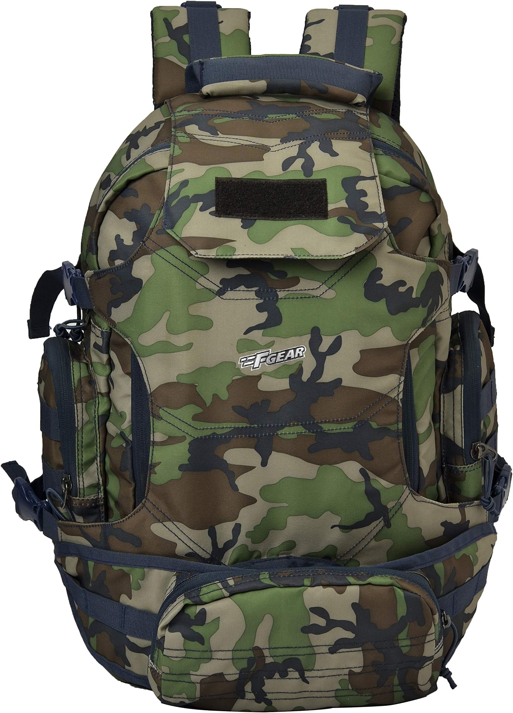 F Gear Ambush 32L Medium Trekking Backpack with Detachable Waist Pouch, Rucksack Bag for Men Women|Water resistant|Light Weight|Hiking Daypack Weekender Camping Outdoor Camps Bag