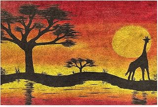 Monnhein Tasarımlı Dekoratif Kapı önü Paspas, Dış Mekan/Ev İçi/Banyo/Mutfak/Yatak Odası/Giriş Paspasları (Afrika, 45X70)