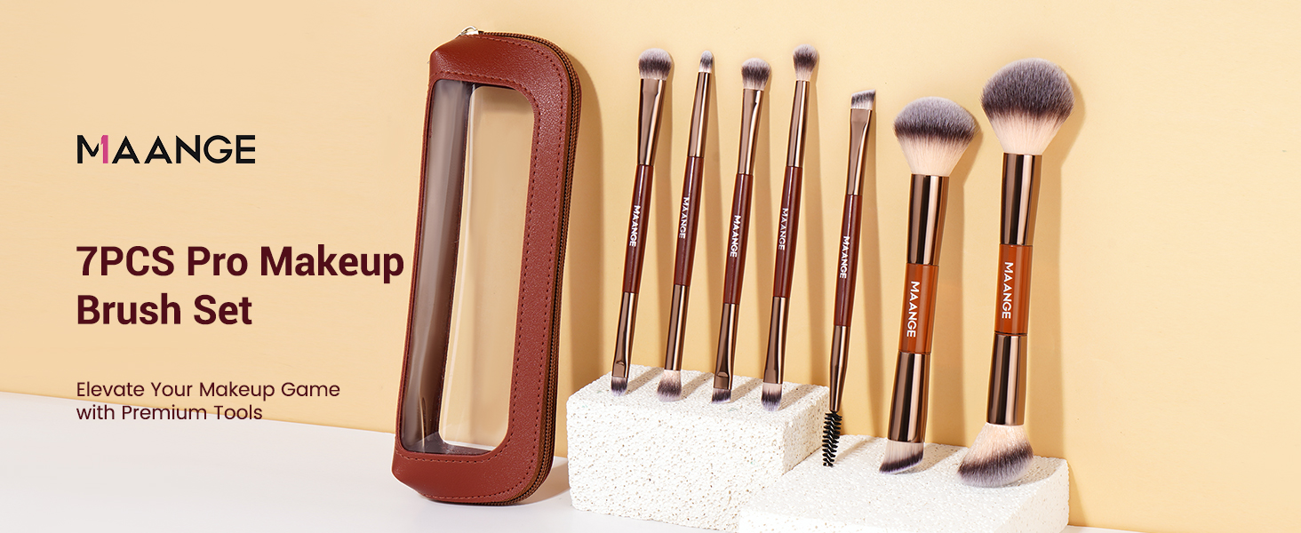 Amazon.com: MAANGE 7 PCS Foundation Makeup Brush Set With Bag