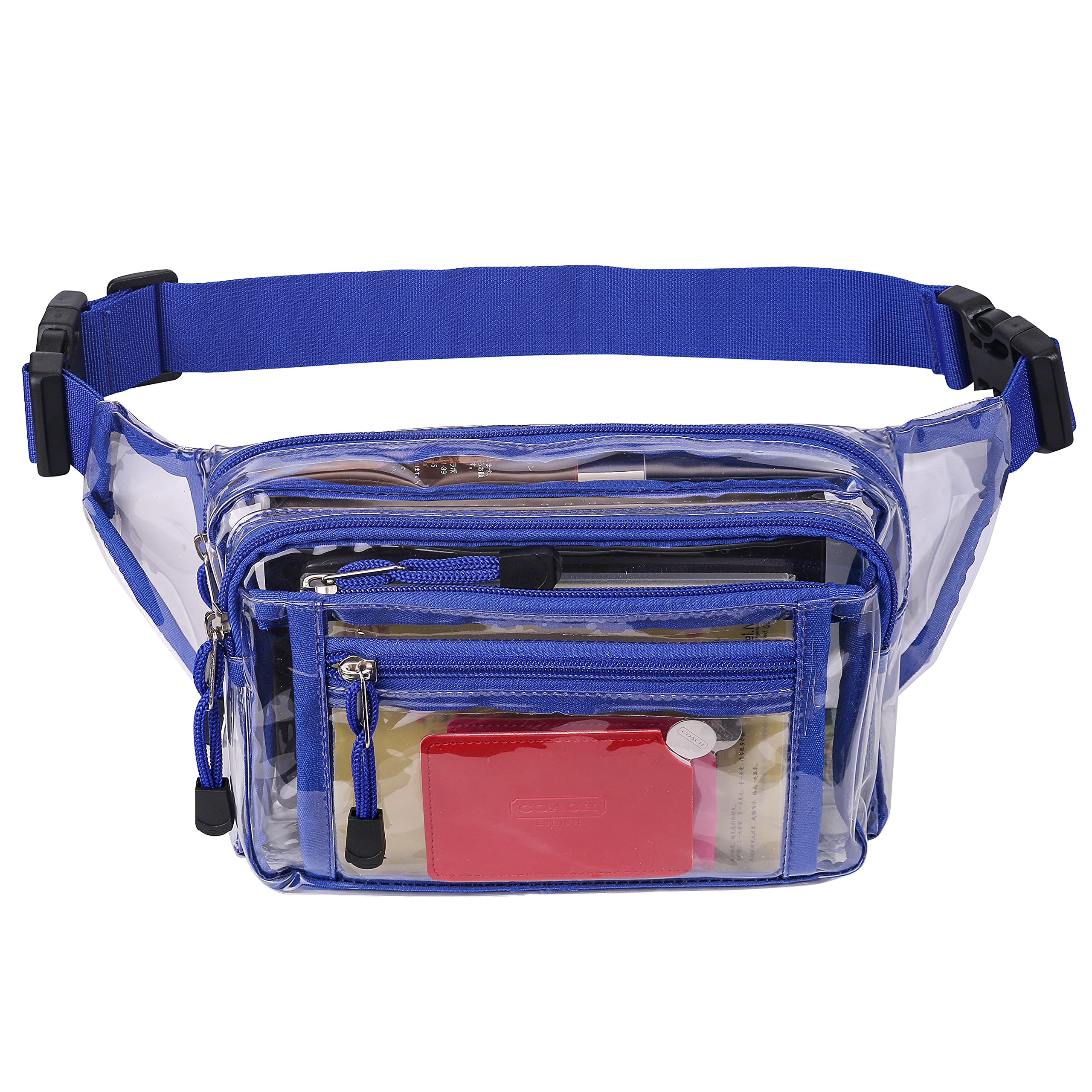 Clear Bag Stadium Approved Clear Fanny Pack for Women for Work,Multi-purpose Waist Bag for Travel & Sporting Event