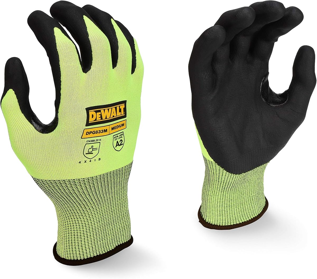 Dewalt DPG833 Hi-Vis HPPE Cut Touchscreen Glove - XL
