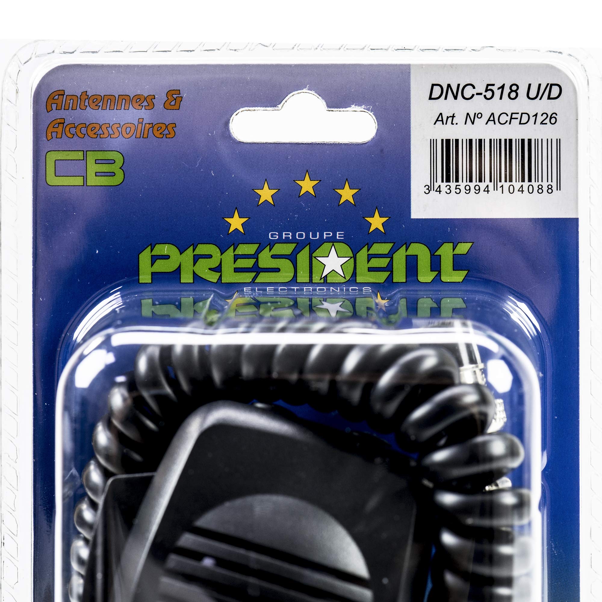 Micrófono President DNC-518 y Botones Up/Down de 6 Pines