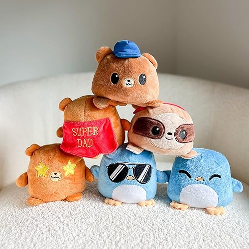 Miniatura 7 de TeeTurtle - Plushmates - Father's Day - Super Dad Bear - Huggable and Soft Sensory Fidget Toy Stuffed Animals That Show Your Mood - an Tienda