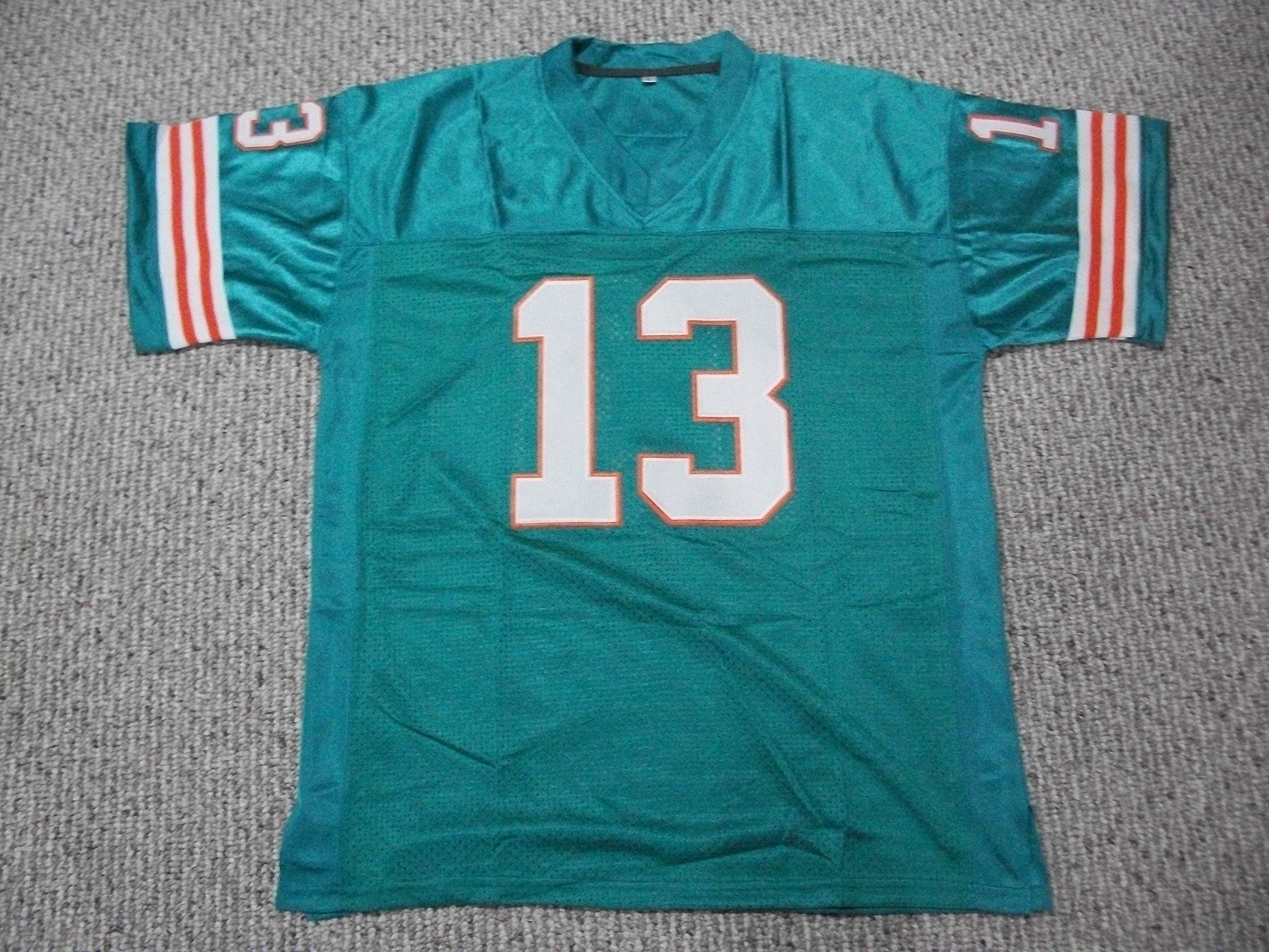 Amazon.com: Dan Marino Jersey #13 Miami Custom Stitched Teal