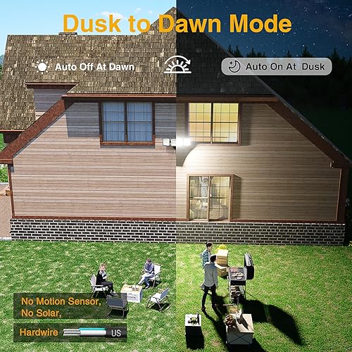Miniatura 6 de Onforu Luz LED para exteriores de 100 W, del atardecer al amanecer, 9000 lúmenes, luces de seguridad de inundación exteriores, IP65, impermeable, 3