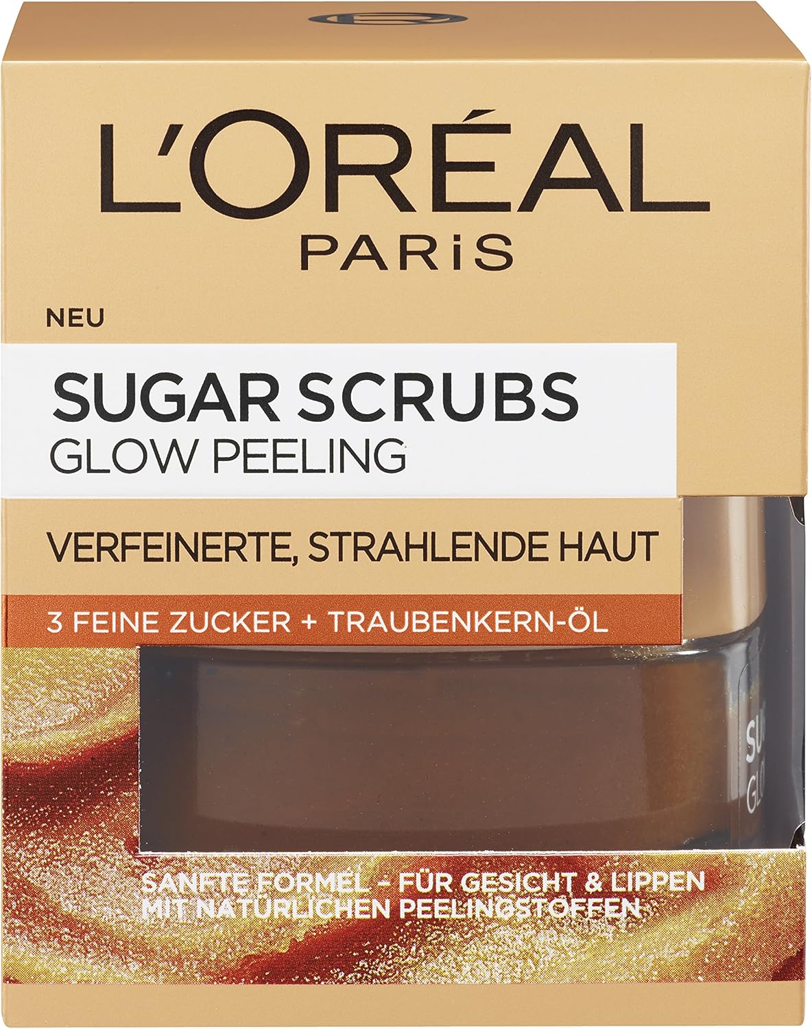 L 'Oréal Paris Sugar Scrubs Face Mask Glow Scrub 50 ml Amazon.co.uk