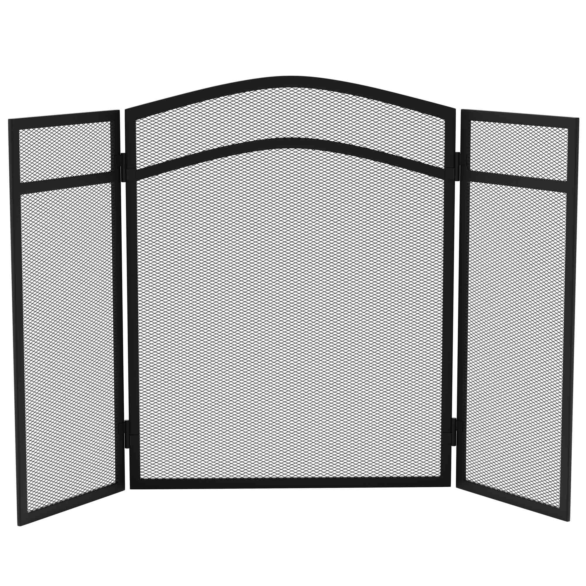 Fire Vida Milton Fire Screen Spark Guard Arched, Black