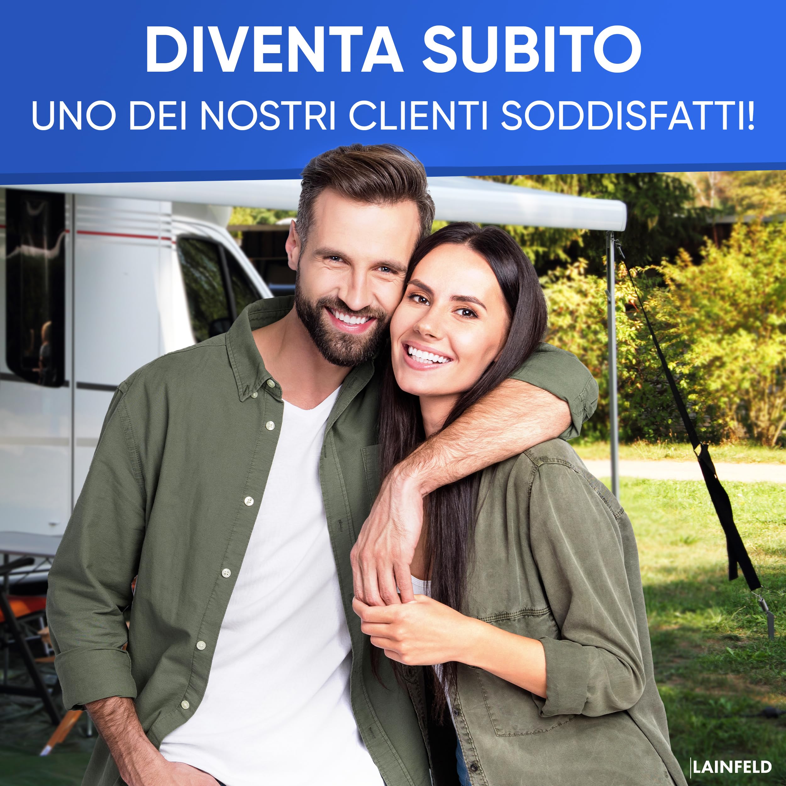 LAINFELD Protezione anti-tempesta per tenda da sole Thule Omnistor | Ancoraggio a terra da 35 cm | Tensionamento anti-tempesta per tenda da sole, corde di tensionamento, accessori per camper