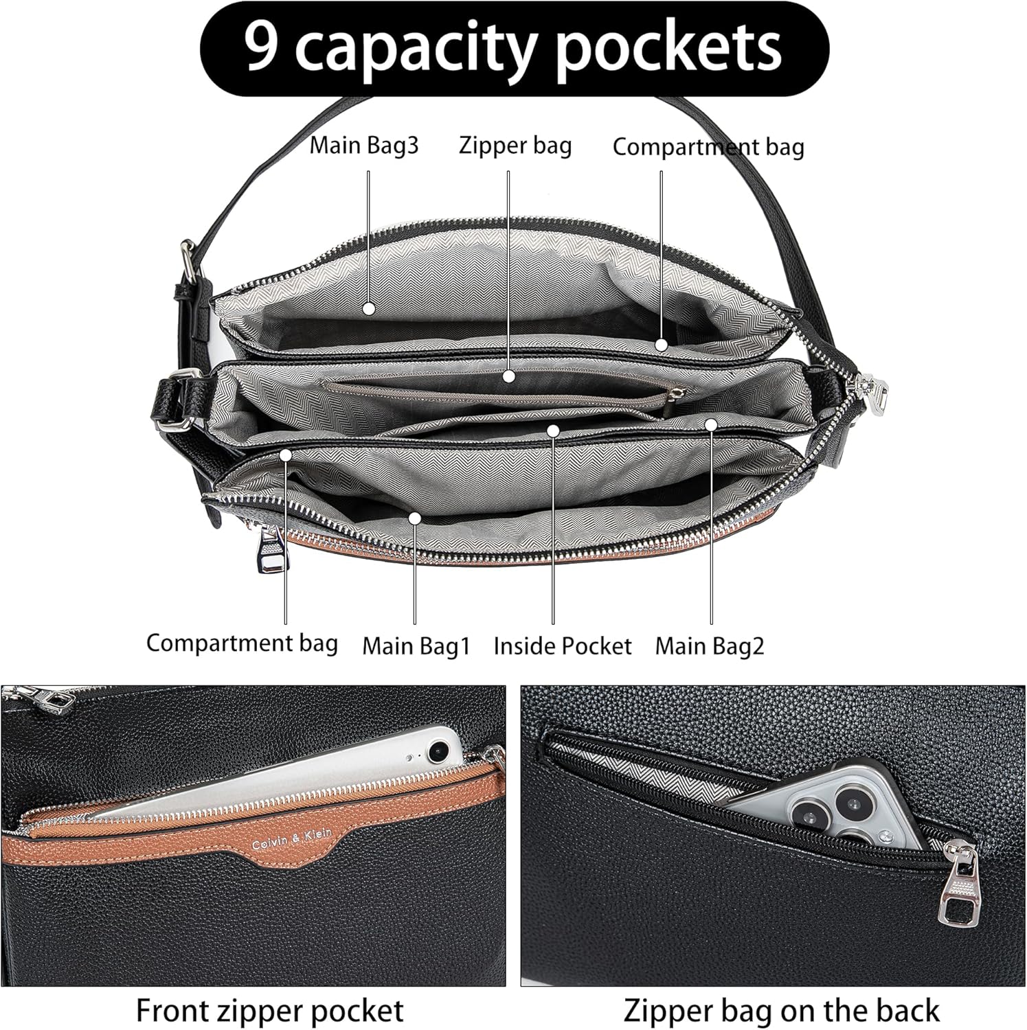 Women's Crossbody Hand Bags Leather, Designer Crossbody Bags For Women,Leather Crossbody Purses For Women