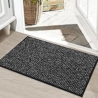 Vista 35 de BEQHAUSE Tapete para puerta de Dirt Trapper de 20 x 32 pulgadas, antideslizante, lavable, tapete de entrada, resistente a la suciedad y absorbente