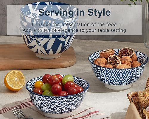Miniatura 2 de ONEMORE Juego de 6 cuencos pequeños de cerámica de 10 onzas, aptos para microondas, para tabla de charcutería, aptos para lavavajillas y horno,