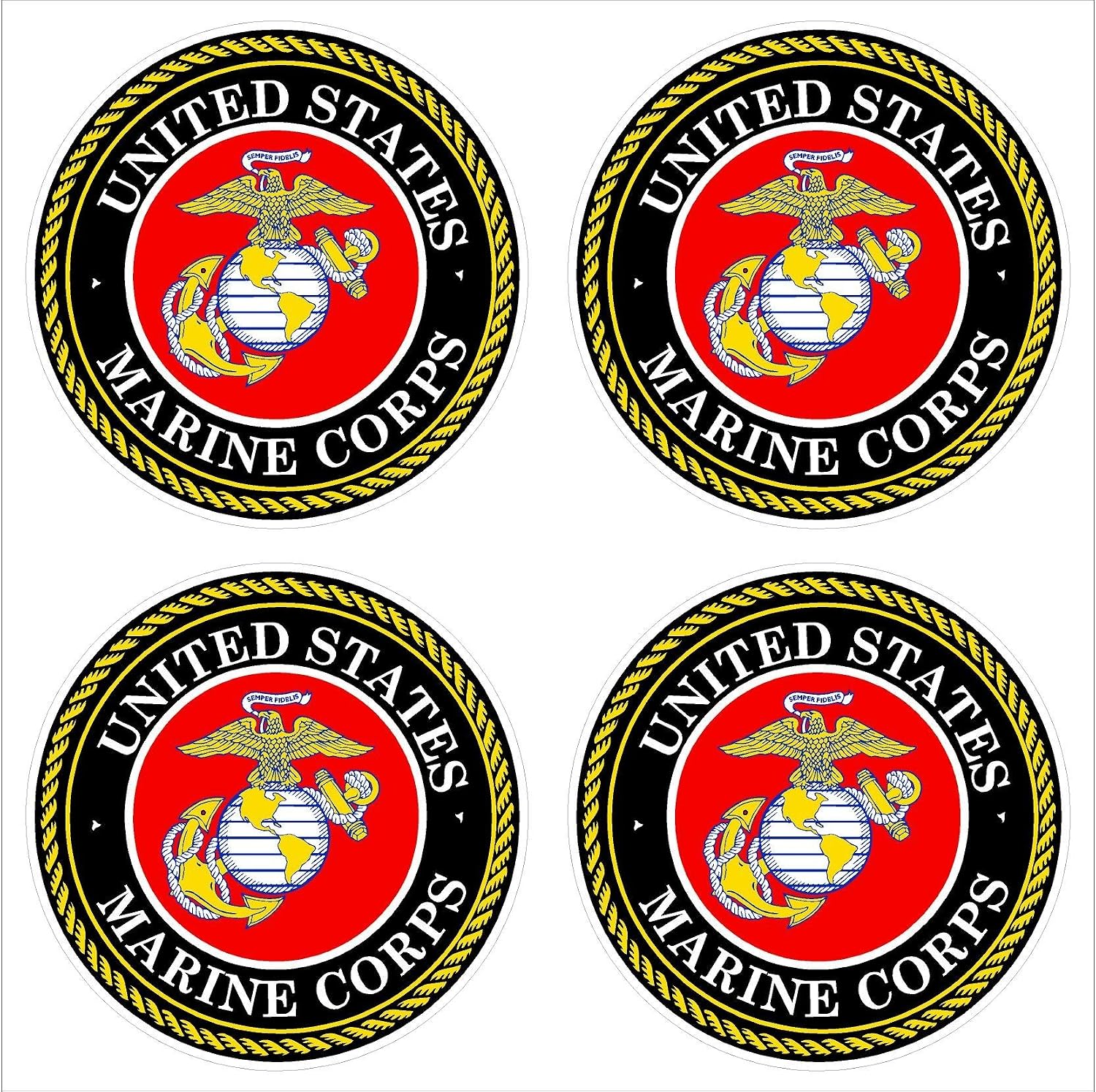 Crawford Graphix U.S. Marine Corps Car Decal Sticker (4) 2"