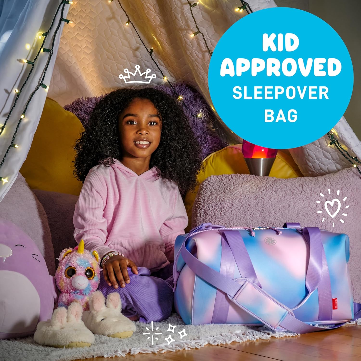 Fit & Fresh Junior Duffel Bag For Kids, Premium Durable Neoprene-Like Material, Small Duffle, Dance & Sports Bag, Weekender - Image 7