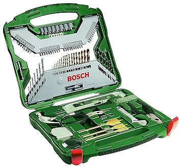 Bosch 2607019331 Titanium Drill and Screwdriver Set (Green and Black, 103-Piece), Hex Shank