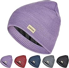 Sukeen Water-Repellent Windproof Beanie Winter Hat Men Women Hat Men's Knitted Hat Warm Beanie with Polar Fleece Warm Lining Classic Unisex Knitted Hat for Outdoor Sports Running Cycling