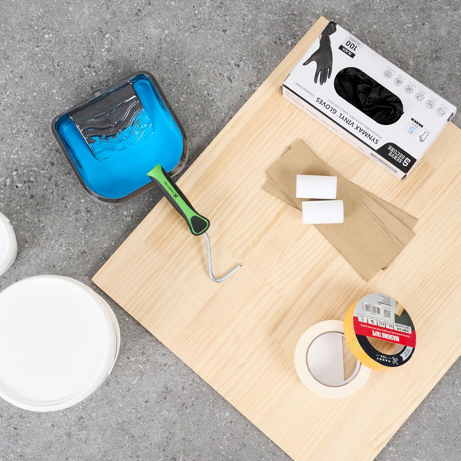 Restaurantware Paint Roller Frame 2 Inch 96 Mini Roller Frame Soft Grip Angled Handle Threaded for Extension Poles Coating Supplies for House Paintings, Walls, Ceilings, Floors, and Decks