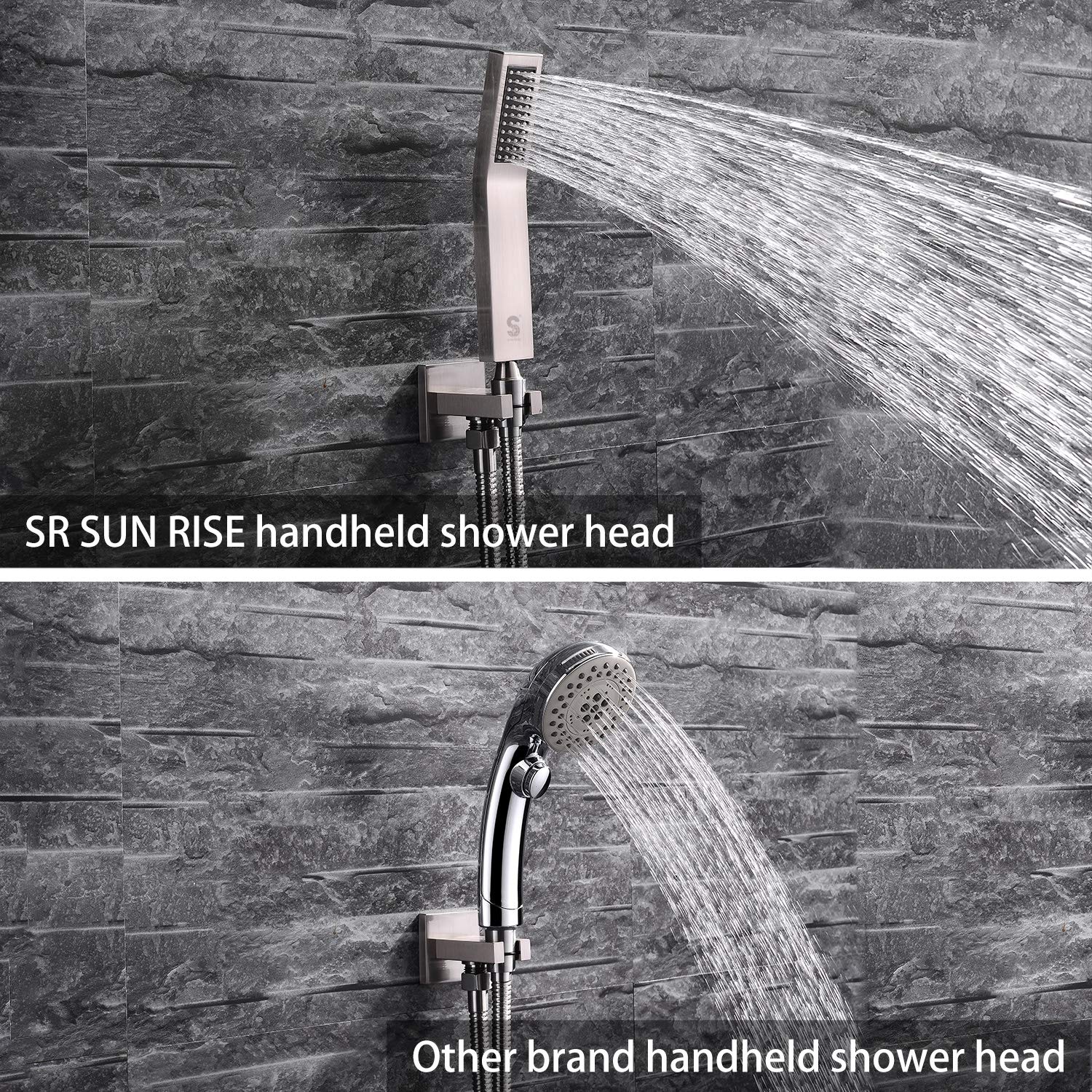 SR SUN RISE Brass 10 Inches Ceiling Mounted Shower System Brushed