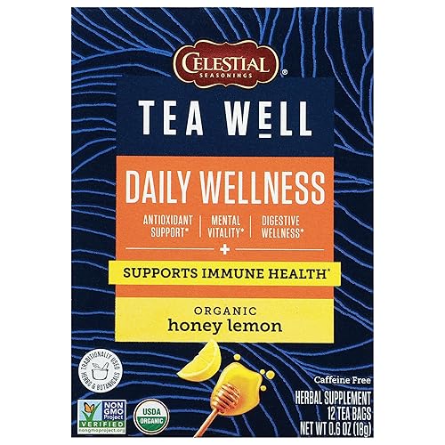 Celestial Seasonings Teawell té de miel orgánica y limón 12 unidades el embalaje puede variar Celestial Seasonings Teawell té de miel orgánica y limón 12 unidades el embalaje puede variar