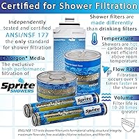Vista 4 de Sprite Showers SLC-R Slim-Line Shower Filter Replacement Cartridge, 1 Unidad (Paquete de 1), Azul
