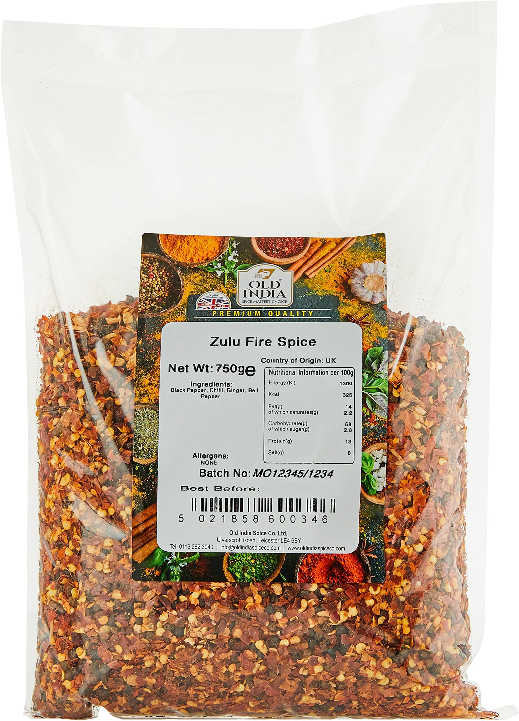 Old IndiaZulu Fire Spice 750g